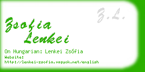 zsofia lenkei business card