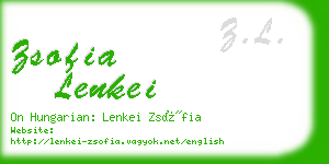 zsofia lenkei business card